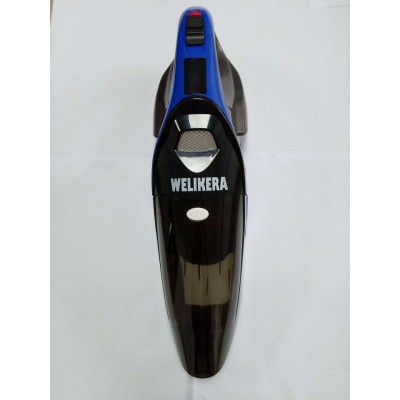 WELIKERA Cordless Vacuum, 12V 100W Hand-held Cordless Vacuum Cleaner, Powerful Portable Pet Hair Vacuum, Cordless Rechargeable Dust Busters for Home and Car Cleaning, with A Carrying Bag(Black and Blue)